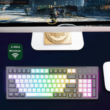 Load image into Gallery viewer, GreyWhite/ Wireless Gaming Keyboard