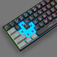 Load image into Gallery viewer, Black Grey/Mini 60% Gaming Keyboard/Upgrade RGB Backlit 61 Key Ultra-Compact Keyboard