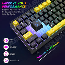 Load image into Gallery viewer, Yellow Combo/ Wireless Gaming Keyboard and Mouse Combo