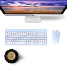 Load image into Gallery viewer, Baby Blue/Wireless Keyboard and Mouse Combo