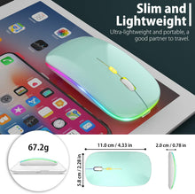 Load image into Gallery viewer, LED Wireless Mouse/Mint Green