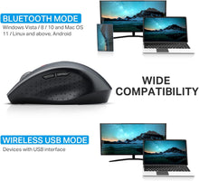 Load image into Gallery viewer, Wireless Mouse/Black(Bluetooth+Wireless)