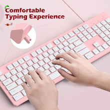 Load image into Gallery viewer, Pink/Computer Keyboard Wired/Plug Play USB Keyboard