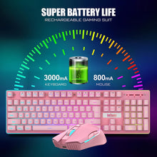 Load image into Gallery viewer, Wireless Gaming Keyboard and Mouse Combo/Pink