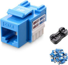 Load image into Gallery viewer, Matters UL Listed 25-Pack RJ45 Keystone Jack/Blue