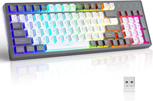 Load image into Gallery viewer, GreyWhite/ Wireless Gaming Keyboard