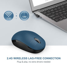 Load image into Gallery viewer, Wireless Mouse/ Blue & Black