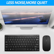 Load image into Gallery viewer, Black/Wireless Keyboard and Mouse Combo/Compact Quiet Wireless Keyboard and Mouse Set 2.4G Ultra-Thin Sleek Design for Windows
