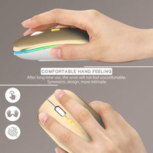 Load image into Gallery viewer, LED Wireless Mouse/Gold