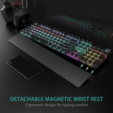 Load image into Gallery viewer, Black Brown Switches /Typewriter Style Mechanical Gaming Keyboard Blue Switches