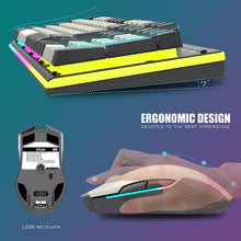 Load image into Gallery viewer, Wireless Gaming Keyboard and Mouse Combo/White-Gray