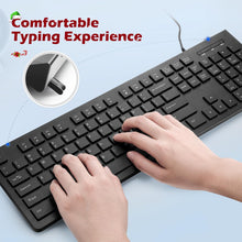 Load image into Gallery viewer, Black/Computer Keyboard Wired/Plug Play USB Keyboard