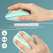 Load image into Gallery viewer, LED Wireless Mouse/Mint Green