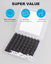Load image into Gallery viewer, 60 PCS Adhesive Cable Clips