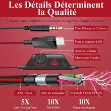 Load image into Gallery viewer, Red/Stereo Gaming Headset for PS4 PC Xbox One PS5 Controller, Noise Cancelling Over Ear Headphones with Mic