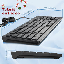 Load image into Gallery viewer, Black/Computer Keyboard Wired/Plug Play USB Keyboard