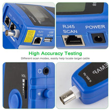 Load image into Gallery viewer, Cable Tracer, Network Cable Tester Wire Tracker with 8 Far-End Jacks for Test Ethernet LAN Network Cat5 Cat6 Phone Wire Coaxial Cable