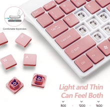 Load image into Gallery viewer, Pink/Wireless Keyboard and Mouse Combo/Compact Quiet Wireless Keyboard and Mouse Set 2.4G Ultra-Thin Sleek Design for Windows
