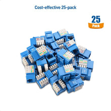 Load image into Gallery viewer, Matters UL Listed 25-Pack RJ45 Keystone Jack/Blue