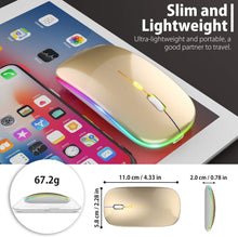 Load image into Gallery viewer, LED Wireless Mouse/Gold