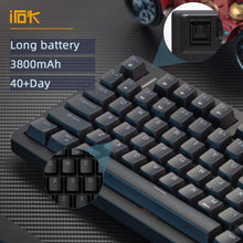 Load image into Gallery viewer, Black/Hot Swappable Mechanical Keyboard, Wireless TKL 75% RGB Customizable Backlit Gaming Keyboard