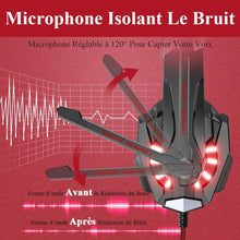 Load image into Gallery viewer, Red/Stereo Gaming Headset for PS4 PC Xbox One PS5 Controller, Noise Cancelling Over Ear Headphones with Mic