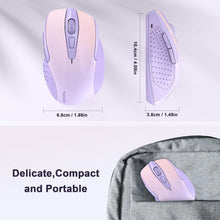 Load image into Gallery viewer, Wireless Mouse, 2.4G Ergonomic Optical Mouse/Gradient Lavender