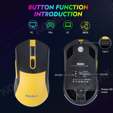 Load image into Gallery viewer, Yellow Combo/ Wireless Gaming Keyboard and Mouse Combo