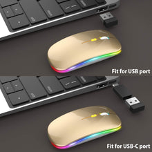 Load image into Gallery viewer, LED Wireless Mouse/Gold