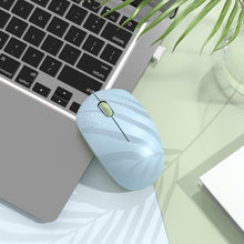 Load image into Gallery viewer, Wireless Mouse/ Light Blue&Olive Green