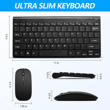 Load image into Gallery viewer, Black/Wireless Keyboard and Mouse Combo/Compact Quiet Wireless Keyboard and Mouse Set 2.4G Ultra-Thin Sleek Design for Windows