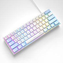 Load image into Gallery viewer, Blue White/Mini 60% Gaming Keyboard/Upgrade RGB Backlit 61 Key Ultra-Compact Keyboard