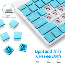 Load image into Gallery viewer, Blue/Wireless Keyboard and Mouse Combo/Compact Quiet Wireless Keyboard and Mouse Set 2.4G Ultra-Thin Sleek Design for Windows