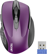 Load image into Gallery viewer, Wireless Mouse, 2.4G Ergonomic Optical Mouse/Purple
