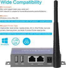 Load image into Gallery viewer, Wireless Print Server (NOT Plug&Play)/2 Port USB Print Server