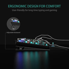 Load image into Gallery viewer, Black Blue Switches /Typewriter Style Mechanical Gaming Keyboard Blue Switches