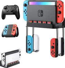 Load image into Gallery viewer, Wall Mount for Nintendo Switch and Switch OLED with 2 Controller Wall Holders/Premium Black Kit