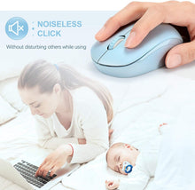 Load image into Gallery viewer, Wireless Mouse/ Light Blue