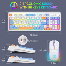 Load image into Gallery viewer, Blue/ Wireless Gaming Keyboard and Mouse Combo