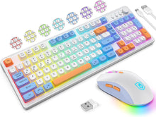 Load image into Gallery viewer, Blue/ Wireless Gaming Keyboard and Mouse Combo