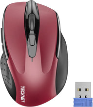 Load image into Gallery viewer, Wireless Mouse, 2.4G Ergonomic Optical Mouse/Red