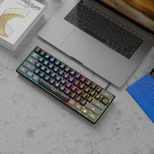 Load image into Gallery viewer, Black Grey/Mini 60% Gaming Keyboard/Upgrade RGB Backlit 61 Key Ultra-Compact Keyboard