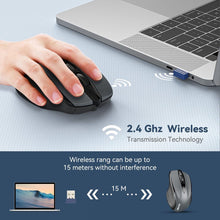 Load image into Gallery viewer, Wireless Mouse, 2.4G Ergonomic Optical Mouse/Grey
