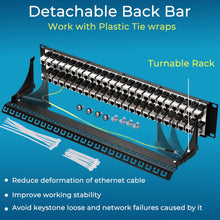 Load image into Gallery viewer, Patch Panel 48 Port Cat7 with Inline Keystone 10G Support
