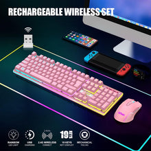 Load image into Gallery viewer, Wireless Gaming Keyboard and Mouse Combo/Pink