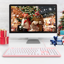 Load image into Gallery viewer, Pink/Computer Keyboard Wired/Plug Play USB Keyboard