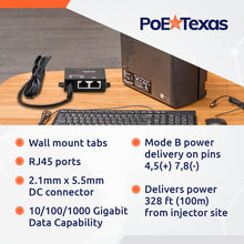 Load image into Gallery viewer, Injector / Single Port Power Over Ethernet Passive PoE Adapter