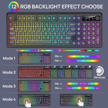 Load image into Gallery viewer, Black/ Wireless Gaming Keyboard and Mouse Combo