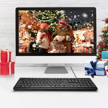 Load image into Gallery viewer, Black/Computer Keyboard Wired/Plug Play USB Keyboard