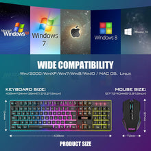 Load image into Gallery viewer, Wireless Gaming Keyboard and Mouse Combo/Black